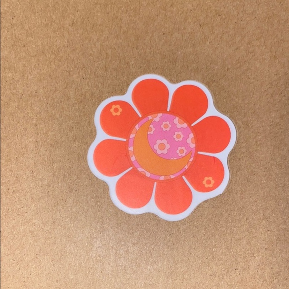 🌈20/$12🌈 Orange and Pink Flower Sticker
